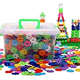 Blocchi di costruzione per bambini 500 pezzi di plastica fiocchi di neve giocattoli di costruzione di dischi di plastica Set ...