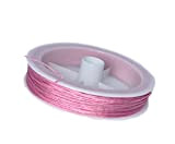 Bobina di filo di nylon 0,8 mm 1 mm e 1,5 mm Macrame braccialetto dell'amicizia Kumihimo, rosa, 0.8mm (30 Meters)