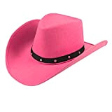 Boland 04385 - Cappello da cowboy Wichita, rosa, cappello di feltro, sceriffo, Wild West, travestimento, costume, carnevale, festa a tema