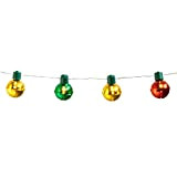 Boland 13447 - Ghirlanda luminosa a LED con campane di Natale, lunghezza 140 cm, tipo 2 batterie AA, decorazione per ...