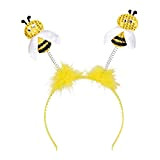 Boland 33013 - Cerchietto per capelli a forma di ape, giallo-nero, tiara, ape miele, copricapo, cappello, vespe, costume, carnevale, feste ...
