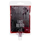 Boland 45159 - Sangue teatrale in sacchetto, contenuto 100 ml, solubile in acqua, sangue artificiale, finto, ferita, trucco, Halloween, carnevale, ...