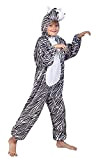 Boland- Costume Tuta Peluche Zebra per Bambini, Bianco/Nero, max 1,40 m, 88226