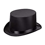 Boland - Hat Gala, cappello a cilindro, bordatura, elegante, in feltro, anni '20, gatsby, carnevale, halloween, festa in maschera, festa ...