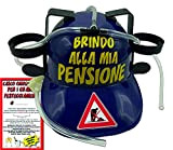 Bombo Casco Porta lattine per Festeggiare la Pensione