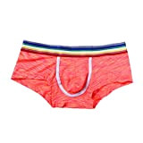 Boxers - Mutande da uomo, motivo: Seta di Glacea elasticizzata senza cuciture, per uomo, durevoli, pantaloni lunghi, A-Orange, L