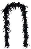 Brandsseller - Boa di piume, sciarpa a piume, per carnevale, costume da burlesque (circa 1,80 m, nero)