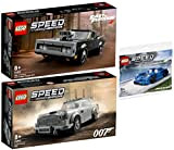 BRICKCOMPLETE Lego Speed Champions, set da 3 pezzi, 76911 007 Aston Martin DB5, 76912 Fast & Furious 1970 Dodge Charger ...