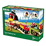 BRIO 33719 Set Ferrovia della Fattoria, BRIO World Ferrovie, Giochi per Bambini, Età Raccomandata 3+ Anni, Compatibile con Tutti i ...