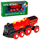 BRIO World Mighty Red Action Locomotiva Treno a batteria per bambini dai 3 anni in su - Compatibile con tutti ...
