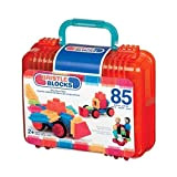Bristle Blocks Big Value Set with Family and Animal Figurines in a Carry Case with Handle (85 Pieces)