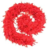 Bristol Novelty- Red Feather Boa | per Le Donne | Rosso Accessorio, Colore, Taglia Unica, BA1671
