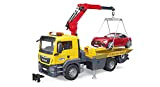 Bruder- MAN TGS Tow truck with BRUDER compatible roadster and Light and sound module (BR3750)