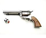Bruni Revolver Giocattolo a Salve Pistola Single Action nichelata Far West Colt