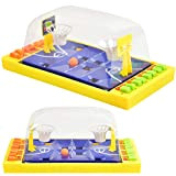 BSTTAI Mini Basket da Tavolo in plastica, Gioco Arcade Elettrico in Miniatura da Tavolo da Basket per Bambini