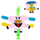 Buckle Toys Buckle Toy Mini Biggy Pig - Toddler Early Learning Basic Life Skills Children's Plush Travel Activity by