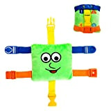 Buckle Toys Buckle Toy Mini Buster - Toddler Early Learning Basic Life Skills Children's Plush Travel Activity by