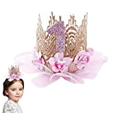 BUFU Principessa Corona per Ragazze Compleanno - Cappello da Festa diadema con Corona di Fiori | Accessori per Capelli per ...