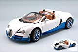 BUGATTI VEYRON 16.4 GRAND SPORT 2012 WHITE/BLUE 1:18 Rastar Auto Stradali modello modellino die cast