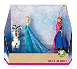 Bullyland 13446 - Set di figure di gioco, Walt Disney The Ice Queen - Elsa, Anna e Olaf, figure dipinte ...