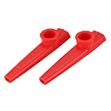 Bumdenuu Giochi per Bambini Kazoo Plastic Red Color, Pack of 2