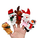 Burattini a dito TOYMYTOY Marionetta a dito da Babbo Natale Cervi Pupazzo di neve Pupazzo di dito Giocattoli bambola mano ...