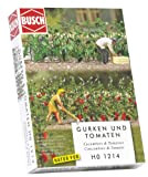 Busch 1214 - Modellismo, piante di cetrioli e pomodori, Modelli/Colori Assortiti, 1 Pezzo