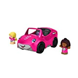 Cabrio di Barbie da Fisher-Price Little People - Veicolo a spinta con suoni e 2 personaggi, giocattolo per bambini tra ...