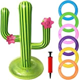 Cactus Gonfiabile Set, 10 Pezzi Gonfiabile Lancio Anelli Gioco, Anelli Gonfiabili per Piscine gonfiabili, Anello Gonfiabile Decorazione Partito Piscina