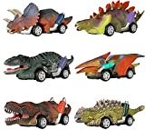 CAIJIN Dinosauri GiocattoloTirare Indietro Auto, Dinosauro Macchinine Giocattolo per bambini, Giocattoli per Auto con Dinosauro Dino Car Toy di Dinosaur ...