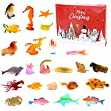 Calendario dell'Avvento per bambini, 24 pezzi, animali marini, calendario dell'Avvento, giocattolo subacqueo, animali marini, set di calendario dell'Avvento per ragazzi ...