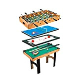 Calma Dragon 6611, Tavolo Multigame, 4 in 1, (Misure: 87 x 43 x 73cm) Biliardo, Ping Pong, Hockey e Foosball, ...