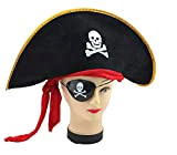 Cappello Pirata - Velluto - Adulti & Bambini - Carnevale - Halloween Idea Regalo Natale Compleanno Festa