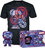 Captain america Marvel Patriotic Age (Art Series) - Pop! & Tee Uomo Funko Pop! Standard XL