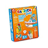 Carioca Coloring Puzzle Transports, Puzzle da Colorare per Bambini, Kit da 2 Puzzle da 3 Pezzi, Fantasia Trasporti, con 8 ...