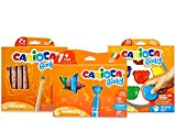 Carioca Set Baby 1+ | Set Colori con Pennarelli Super Lavabili, Pastelli a Cera Colorati e Matitoni per Bambini dai ...