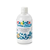 Carioca Tempera Bianco, Colore Coprente, Superlavabile e Miscelabile, 500 ml
