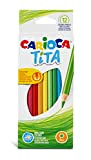 CARIOCA TITA, Matite Colorate, Set di Matite in Resina Esagonali, Pastelli per Bambini e Adulti, Ideali per Disegnare e Colorare, ...