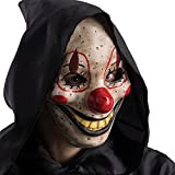 Carnival Toys- Maschera Clown Horror con Mandibola Mobile, Beige, Taglia Unica, 783
