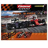 Carrera Go!!! 20062393 - Set Costruzioni Push 'N Pass: Ferrari SF15-TS.Vettel+ Mercedes F1 W06 L.Hamilton, 8.9 m