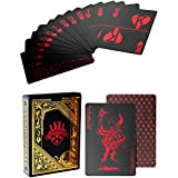 Carte da Poker, impermeabili Carte da Poker professionali in plastica nera. Un articolo di alta qualità per il piacere del ...