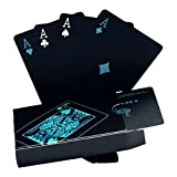 Carte da Poker, impermeabili Carte da Poker professionali in plastica nera. Un articolo di alta qualità per il piacere del ...