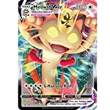 Carte Pokemon Promo originali Jumbo XXL, carte GX, V, EX, protezione extra near Mint, carta promozionale in inglese (Meowth VMAX)