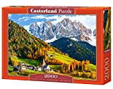 Castorland C200610 - Puzzle da 2000 pezzi, motivo: Chiesa di Santa Maddalena, Dolomiti