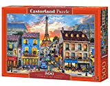 Castorland- Streets of Parigi, Puzzle da 500 Pezzi, Multicolore, 35 x 25 x 5 cm, B-52684