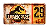 Celebrity Machines Jurassic World | Jeep #29 | Metal Stamped License Plate