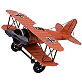 Cenpek - Aerei in ferro retrò per aerei artigianali in stile vintage, modello aereo in metallo, modello biplano aereo, modelli ...