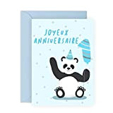 Central 23 Carte d'anniversaire panda pour enfant - JOYEUX ANNIVERSAIRE - Carte de 1er anniversaire pour fils, petit-fils, tout-petits - ...