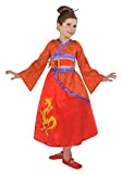 Cesar- Costume da Principessa Yin 8/10 anni, da bambina, F530, rosso
