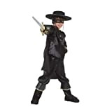 Cesar - O858-002 - Costume - Zorro - Nero / Oro - 5/7 Anni -